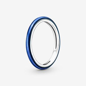 100% 925 Стерлинговое серебро Меня Электрическое синее кольцо для женщин Обручальные кольца Мода Вовлечение Ювелирные Изделия Аксессуары