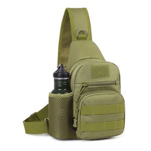 Taktik Sling Çanta Askeri Omuz Çantası EDC Ordusu Airsoft Molle Paketleri Açık Seyahat Sırt Çantası Yürüyüş Kamp Avcılık Sırt Çantası Y0721