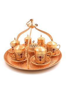 Turkish Arabic Coffeware Set With Holder Tray Coffee Cafe Espresso Cup Tool Accessory Capsule Box Machine Pod Mug Tea Kit Porta