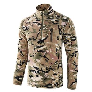 Jaqueta de lã militar do exército dos homens outono inverno shell macio treinamento camuflagem casaco tático térmico windbreaker jaqueta x0621