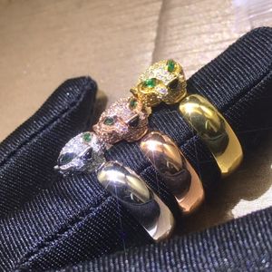 Anéis série panthere pedras vintage direto da fábrica retro marca de alta qualidade para mulher AAAAA 18K banhado a ouro avançado dia1791