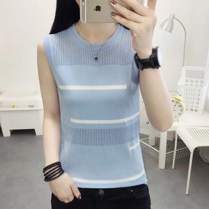 basic casual plus size Summer Sweater vest Women sleeveless loose O-neck sleeveless hollow out Sweater female Jumpers pullover 210604