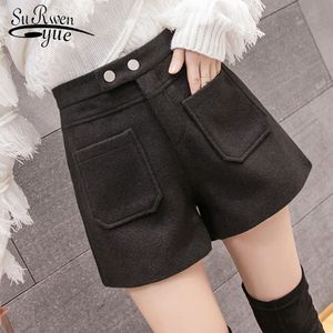 Autumn Winter Fashion Women Shorts Casual Harajuku Pink Black Apricot Pockets High Waist 6307 50 210427