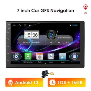 Android 10 Carro Radio Estéreo GPS Navegação Bluetooth WiFi Universal 7 '' 2Din Carro Radio Estéreo Quad Multimedia Player Audio