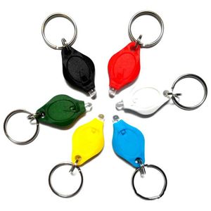 Household Sundries LED Flashlight White Torch Key Chains Ring Keyrings RH4102