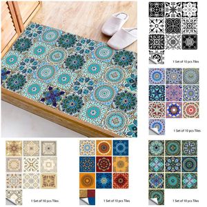 Wholesale stickers to cover bathroom tiles for sale - Group buy Wall Stickers Mandala Self adhesive Sticker Matte Surface Tiles Transfers Covers For Kitchen Bathroom Tables Floor Decals