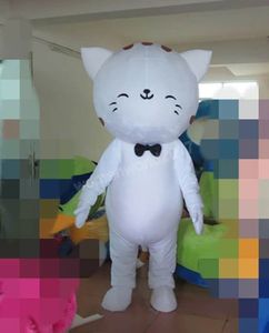 Halloween white cat Mascot Costume High Quality Customize Cartoon Anime theme character Unisex Adults Outfit Christmas Carnival fancy dress