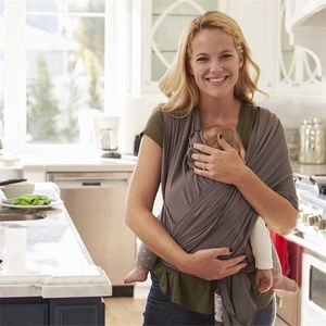 All-in-1 Stretchy Baby Wraps Sling Infantil Cobertura de Enfermagem Mãos Grátis Envoltório Pós-parto Cinto Excelente Presente 211025