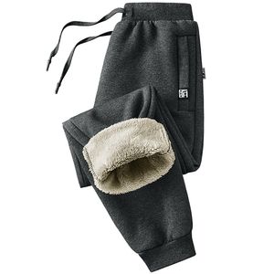 Kış Kalın Sıcak Polar Sweatpants Erkekler Joggers Spor Siyah Gri Rahat Parça Pantolon Artı Boyutu 6XL 7XL 8XL 211119