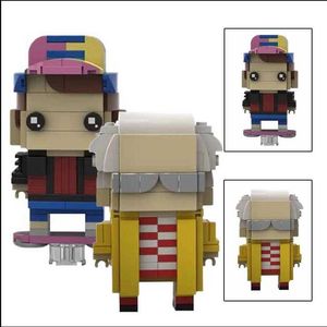 Brickheadz Moc Back Back Back Back The Future Doctor Brown Martyed Building Block Diyレンガのヘッド子供のおもちゃギフトH0824