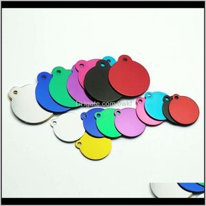 Tag,Id Card Supplies Home & Garden Drop Delivery 2021 Wholesale 100Pcs Tags Pet Dog Id Lost Puppy Cat Name Address Pendant Tag Round Collar A
