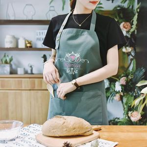 Aprons Korean Version Of The Creative Apron Beauty Hair Salon Hairdresser Barber Flower Shop Overalls Anti-fouling Waterproof