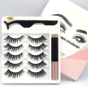 3D Mink Magnetyczny Eyeliner Ciecz Fałszywe Rzęsy Zestaw Naturalne Grube Długie Magnes Eye Lashes Makeup Extension Tools