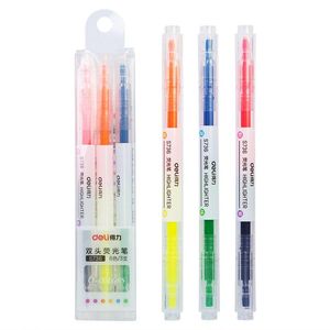 Wholesale copic color sets resale online - Highlighters Dual Side Color Highlighter Marker Pen Set Sport Liner Drawing For Paper Fax Copy Stationery Office School A6935