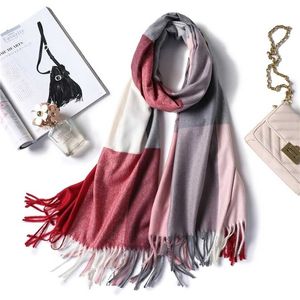 Wholesale winter scarve for sale - Group buy warm winter scarf for lady fashion plaid cashmere scarve shawls and wraps thick high quality pashmina neck bandana