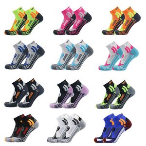 Mix Bunte Coolmax Laufkompressionssocken Outdoor Radfahren Atmungsaktive Basketball Ski Thermosocken