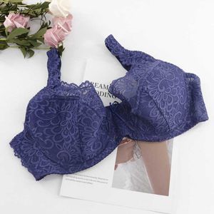 Pairfairy Seksi Dantel Çiçek Sutyen Kadın İç Çamaşırı Pamuk Yastıklı Lingerie Sütyen Ayarlanmış Sapanlar Sheer BH4E 36E 38E 40E 42E 44E 210623