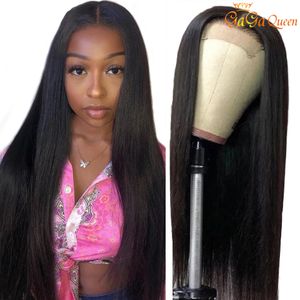 Gagaqueen 5X5 Lace Closure Wig Brazilian Human Hair Wigs Lace Front Wigs Pre pluck Straight Human Hair Wig With Baby Hair
