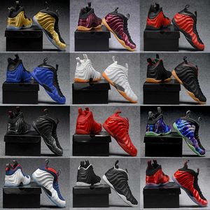 Barato Melhores Sapatos de Basquete Penny Hardaway Mens Sports Sneakers Espuma Uma Berinjela Roxa Mens Basket Ball Shoes conforto e suporte