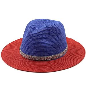 Sunhat sunhats kadın erkek plaj çim şapka panama caz saman kapak kadın erkek geniş ağzına kadar güneş şapkaları kadın erkek patchwork kapaklar açık seyahat tatil bahar yaz yeni
