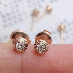 925 Sterling Silver Solitaire Stud Earrings dla kobiet, Premium UFO douszne korki. Moda kobieta piękna biżuteria