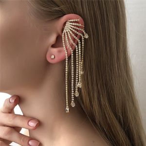 Moda Clip-On Powrót Kolczyki Ze Stopu Kolczyk Złoty Srebrny Kolor Biżuteria Ear Ring E9477