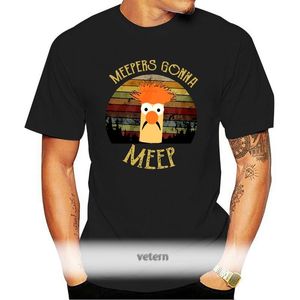Мужские футболки Meepers собираются Meep The Muppet Show Beaker Ретро Черная футболка Dr Bunsen Honeyde Sportswear Tee рубашка