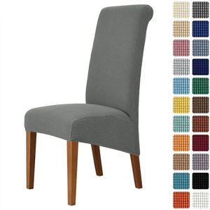 Stor XL Jacquard Dining Chair Cover Stretch Spanex Elastic Long Back Slipcover Case For Kitchen Bankett S 211110