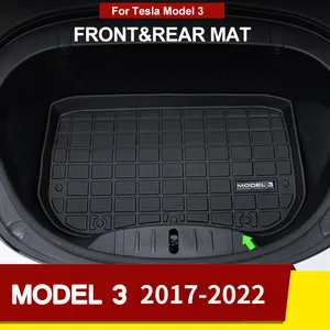 2022 New Car Front Trunk Storage Mat For Tesla Model 3 Car Accessories Cargo Tray TPE Waterproof Pads 3 2017-2022