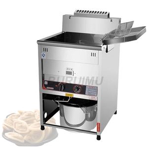 Elektrisk tryck Fryer Machine Vertikal Gas Temperaturstyrd Kommersiell Deep Crispy Fried Tillverkare Kyckling Fransk Fransk Frites Maker