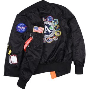 Mens jacket Bomber Jacket Alpha Dingdin NASA Apollo Commemorative Edition Spring Fall Baseball Uniform Coat 2024 Baseball Coat Hip Hop Streetwear 886