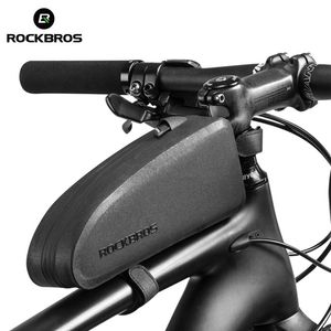 ROCKBROS Bicycle Bags Waterproof Cycling Top Front Tube Frame Bag Large Capacity MTB Road Bike Pannier Riding Accessories