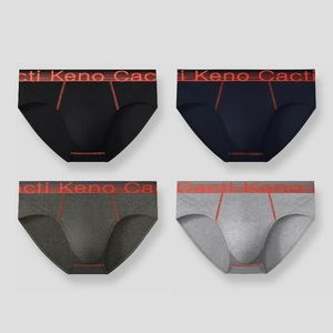 Underpants 4 Pcs Men's Underwear Pure Cotton Men Briefs Plus-size Male Waist Triangle Breathable Soft Sex High Elastic