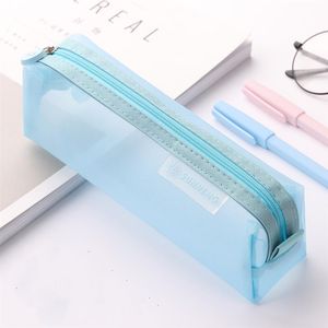 Pencil Bags Transparent Case Mesh Pen Holder Professional Bag Practical Container Stationery Storage Pouch