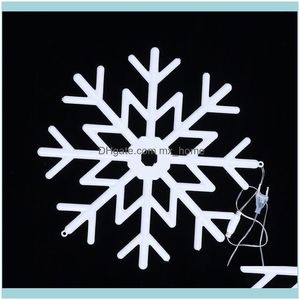 Decorations Festive Party Supplies Home & Garden1Pc Snowflake Light Tree Ornaments Led Outdoor Lamp Waterproof Christmas Decoration With Eu
