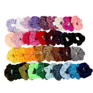 Korea Mädchen Samt Scrunchie Set Kopfbedeckungen Elastische Gummi Haarband Frauen Krawatte Stirnband Seil Halter Haar Zubehör