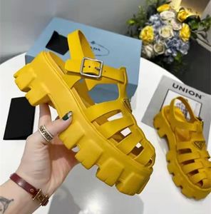 2022 Latest Designer Foam rubber sandals Monolith soles Black White Hollow Shoes Comfortable Cute Mary Jane granny shoes Size 35-41 With Box And Dust Bags