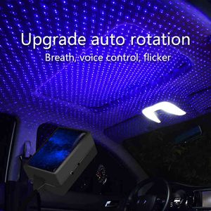 Carro Starry céu telhado carro interior rotating telhado estrela luz estrela céu ajustável lâmpada de projetor lâmpada automática usb galáxia atmosfera noite luzes