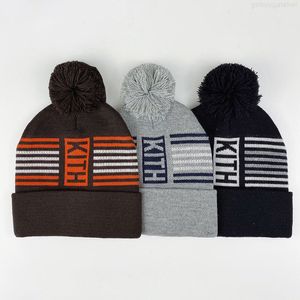 kith striped beanie winter hats for women men brimless ice cap hip hop ladies winter skullies outdoorytiscategory