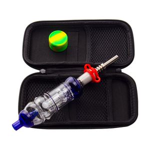 Chinafairprice CSYC NC016 OD 32 mm Rauchpfeifen Wachswerkzeug Silikonglas-Beutel-Set 14 mm Keramik-Quarz-Banger-Nagel Vogelkäfig Perc Dab Rig Glasbongs