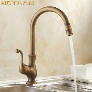 Kitchen Faucet Antique Brass Swivel Bathroom Basin Sink Mixer Tap Crane,torneira YT-6034 211108