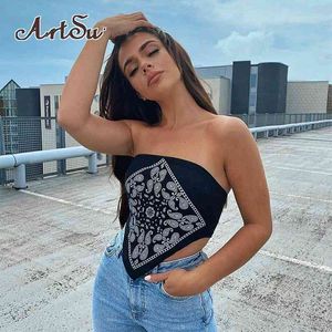 Artsu White Satin Summer StraplWrap Tube Crop Tops Women Sexy BacklVest Underwear Cropped Top Streetwear ASVE60956 X0507