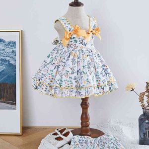 Baby Girls Sleeveless Printing Dresses Children Summer Kids Girl Princess Clothing Party + Shorts 210429