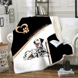 Wholesale plush dog blankets for sale - Group buy CLOOCL Blankets Pet Dog Dalmatian D Print Sofa Travel Throw Blanket Teens Plush Quilt