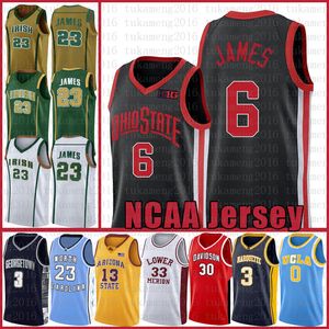 Ohio State Buckeyes LeBron James NCAA Davidson Wildcats College Stephen Curry university Marquette Golden Eagles Dwyane Wade Basketball Jersey