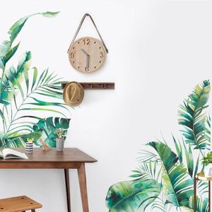 Wholesale tropical bedroom resale online - Wall Stickers Tropical Leaves Plant Green Plants Decals Removable Decal Home Living Room Bedroom Decor Art Mural
