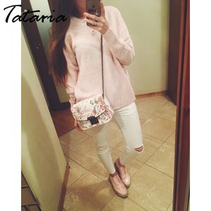 Tataria Winter Sweater Women Plus Size 's Sweaters And Pullovers Knitted Long Sleeve Off Shoulder For Pull 210514
