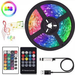 5V USB LED -strip ljus 2835 DC LED -lampor Flexibla 1m 2m 3m 5 m vit varm för TV -bakgrundsbelysning nattlampa