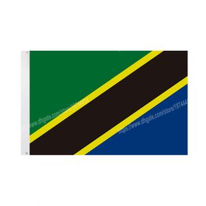 Bandeira da Tanzânia Bandeira Nacional de Poliéster Voando 90 * 150 cm 3 * 5FT Flag em todo o mundo todo o mundo pode ser personalizado