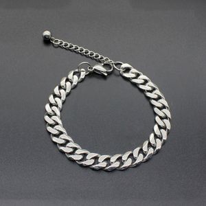Wholesale 9mm cuban bracelet for sale - Group buy Charm Bracelets Curb Cuban Link Chain Stainless Steel Mens Womens Chains Jewelry For Men With Extended mm mm mm